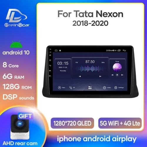 Prelingcar For TATA NEXON 2018 years Car monitor Radio Multimedia Video Player Navigation GPS Android 10.0 4G LTE DSP stereo