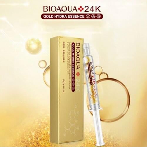 Bioaqua 24k Gold Foil Skin Care Brand Hyaluronic Acid Liquid Moisturizing Serum Anti Wrinkle Anti Aging Collagen Essence Oil