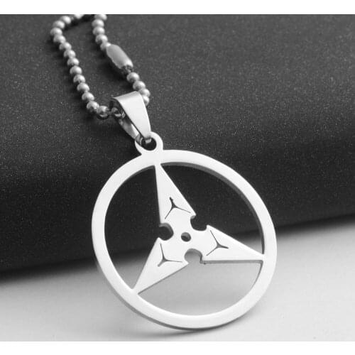 Stainless Steel Geometric Round Triangle Boomerang Game Watch Pioneer arms Darts Charm Pendant Necklace Amulet Lucky Jewelry