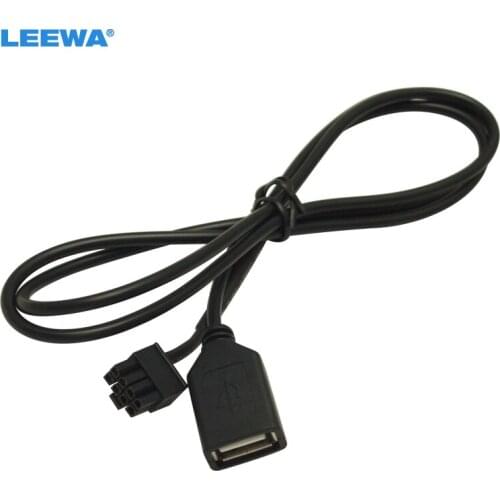 LEEWA Car Audio Female USB Cable Adapter 4Pin Connector For Chery Qiyun/Fulwin CD Player USB Wire #5663