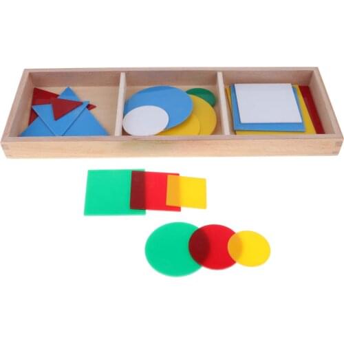Montessori Materials Mathematics Geometric Cards Preschool Children Baby Kids Birthday Gift Teaching Aids Math Learning Toy