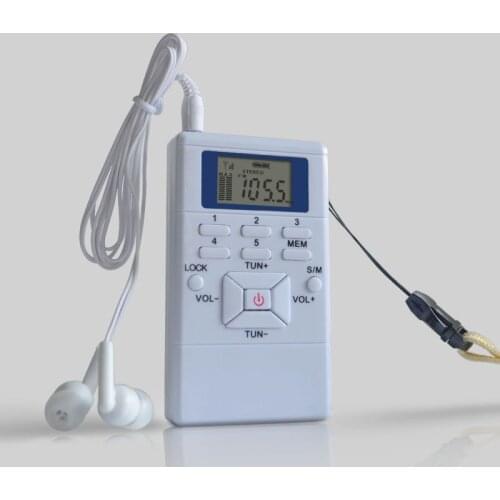 Mini Radio Tuner Portable FM/Shortwave Radio REC External Antenna Digital Signal Wireless Receiver Player With Stereo Earphone