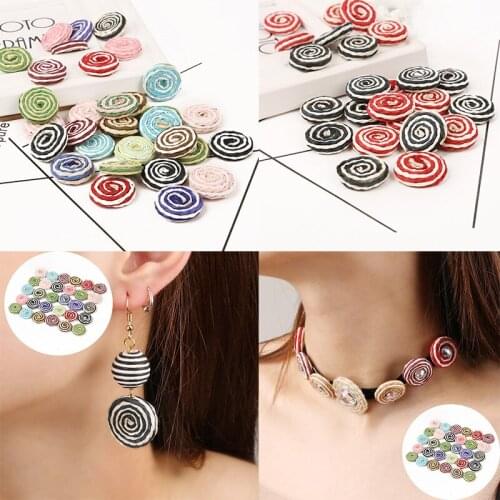 Fashion Design 10Pcs/Bag 22/28MM Burlap Jute Hemp Beads Round Ball Charms Pendant For DIY Earring Bracelet Necklace Making