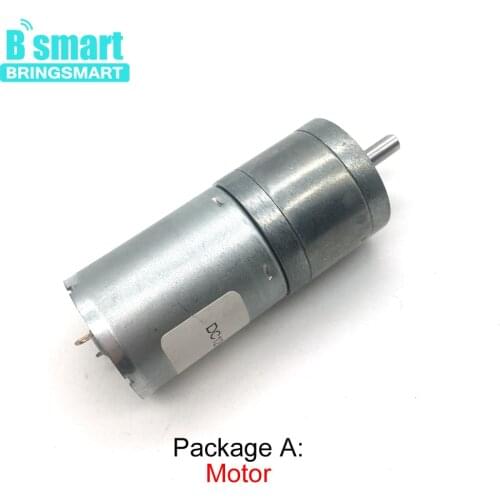 Bringsmart JGA25-370 Gear Motor 12v DC Low rpm Robot High Torque Micro 6v Motor 12 volt 24v DC Robot Reducter