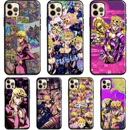 Vento Aureo GIOGIO JoJos Anime Soft Cover For iPhone 11 12 Pro Max XS XR X 12 mini SE 2020 5S 6S 7 8 Plus Phone Case