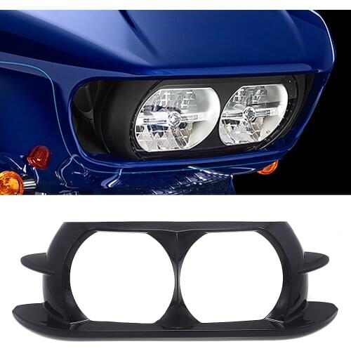 Headlamp Cover Dual Headlight Fairing Trim Bezel Scowl 2015-2019 For Harley Touring Road Glide Special FLTRXS Road Glide FLTRX