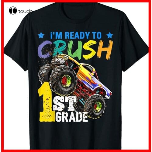 New I'M Ready To Crush 1St Grade T Rex Dinosaur Back To School T-Shirt Size S-5Xl Cotton Tee Shirt