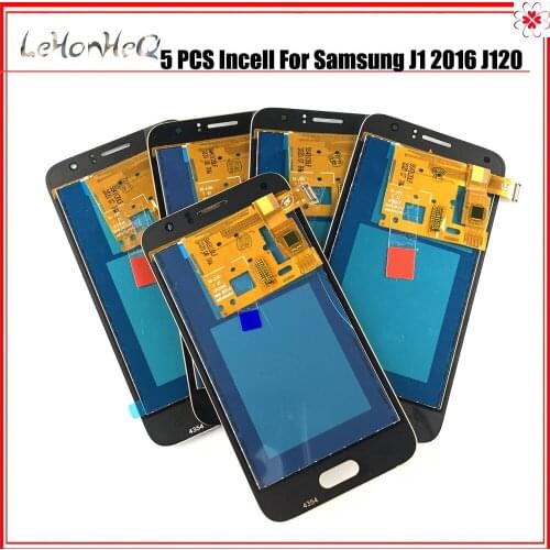 Wholesale J120 Incell 5 Piece Lot For Samsung Galaxy J1 2016 J120 LCD Display Screen Touch Digitizer For Samsung J120 Display