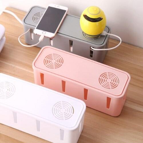 Plastic Wire Storage Box Cable Box Manager Socket Organizer Large Power Socket Strip Line Storages Cases Boxes Home Safety