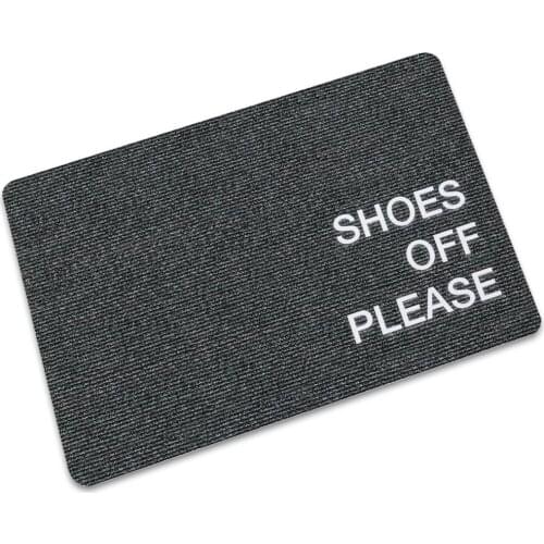 Drop Shipping Funny Door Mats Shoes Off Indoor Outdoor Entrance Decor Doormat Custom Rubber Anti-slip