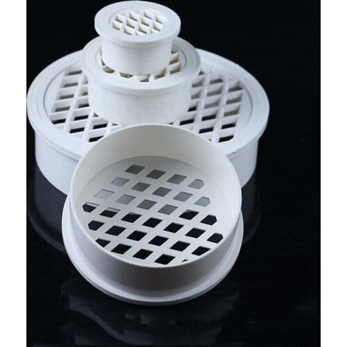 PVC 50/75/110/160 Insert Type Simple Floor Drain Garden Balcony Roof Round Filter Net Outdoor Drainage Fittings