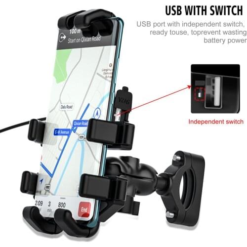 360 Degree Rotation Bike Phone Mount Adjustable Bicycle Handlebar Bracket GPS Holder