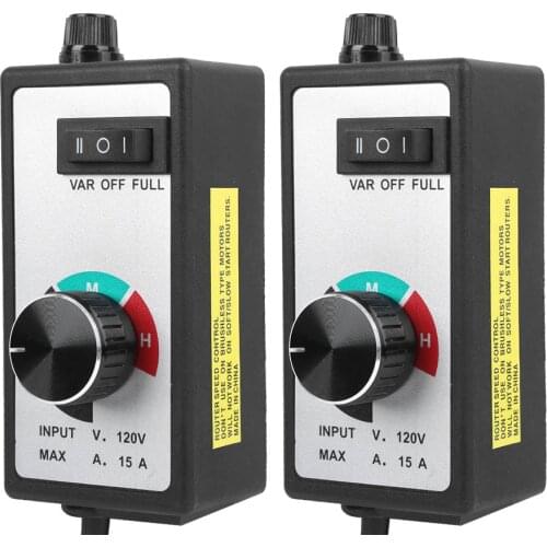 AC120V 15A Motor Speed Controller Regulator Low Voltage 1800W Variable Fan Speed Control Switch PWM Adjustable Fan Governors