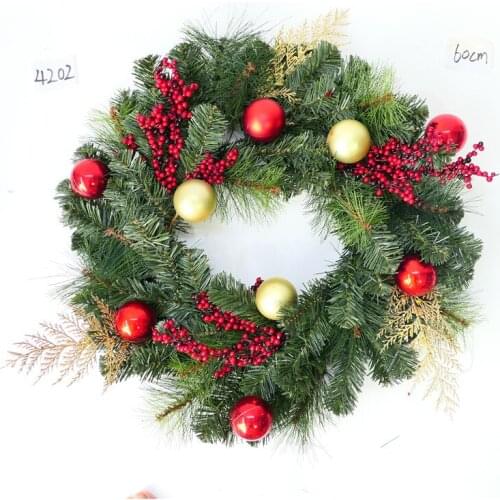 Christmas decorations 60CM pine cone garland pendant shopping mall hotel window scene layout garland door wall hanging