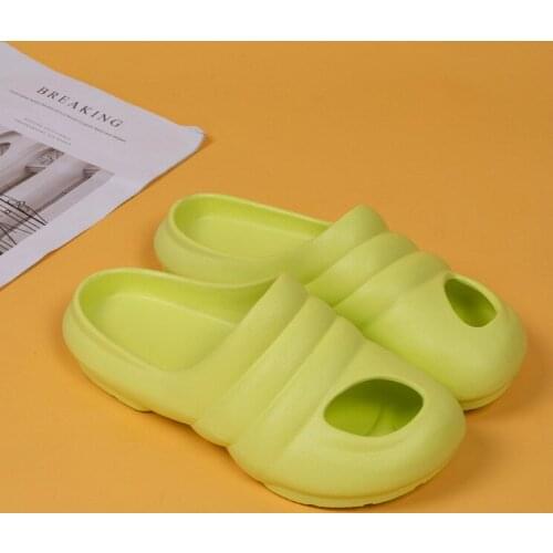 2021 Couple Women Platform Slippers Summer Beach EVA Soft Sole Slide Sandals Men Ladies Indoor Bathroom Anti-slip Shoes TX431