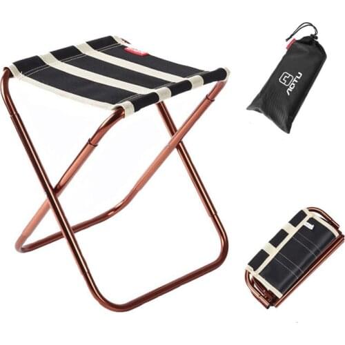 Folding stool Aluminum Alloy Chair Ultra-light Portable Small Seat Outdoor Fishing Camping Picnic with bag