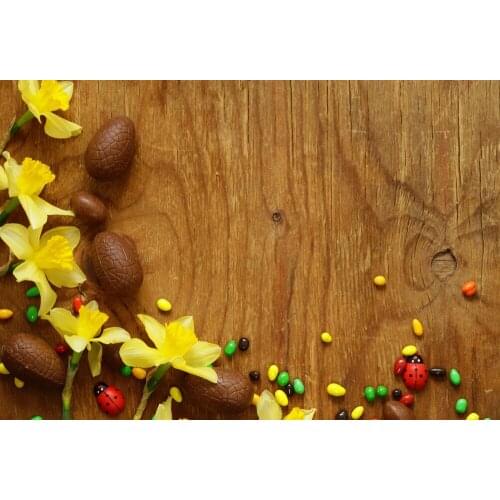 Wood Vinyl Yellow Flowers Fabric Background Photo Studio Backgrounds Custom Backdrop E190127A51