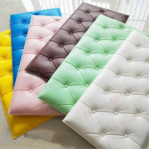 Waterproof Self-adhesive Solid Color Baby Bumper Wall Cushion Foam Child Bumper Wall Cushion Child Safety Protection