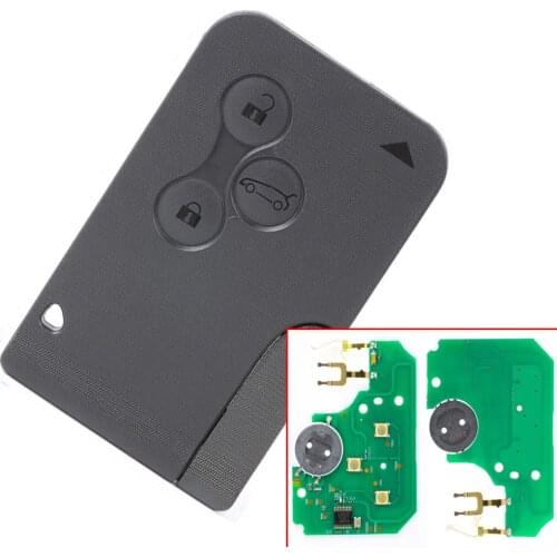 XNRKEY Excellent Quality 3 Button replacement remote card for R-enault Megane Smart Card with pcf7947 chip without logo
