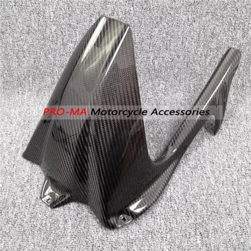 Motorcycle Rear Fender With Chain Guard Cover in Carbon Fiber For BMW S1000RR,S1000R 2009-2018 Twill Glossy Weave