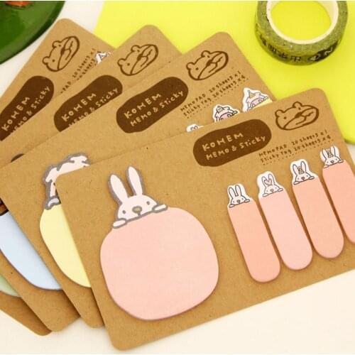 1pc Cute Memo Pads Kawaii Animal Sticky Notes Post Scrapbook Diary Supplies Sticker notepad message Office School Stationer A2K2