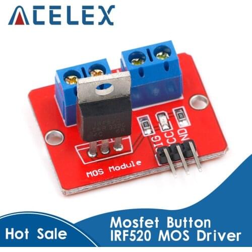 10PCS 0-24V Top Mosfet Button IRF520 MOS Driver Module For Arduino MCU ARM Raspberry pi