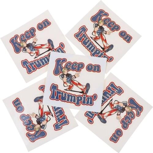 10pcs/set car sticker Trump sticker 6.27x6.09cm Trump sticker GM decal bumper sticker