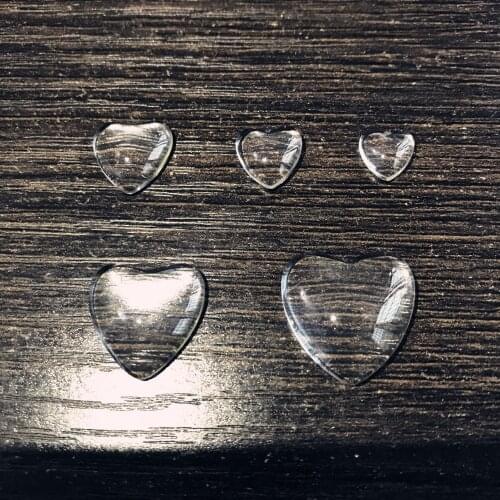 100 love flat / sequins transparent sapphire glass patch DIY jewelry accessories base bracket