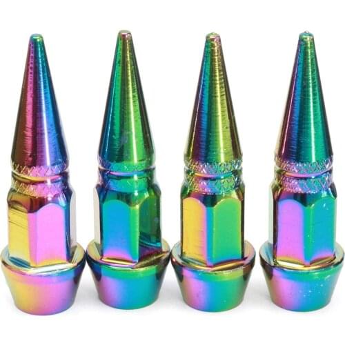 4pcs Aluminum Long Impale Spike Car Truck Tire Air Valve Stem Cap Cover Bicycle Motorcycle Wheel Tyre Valve Caps