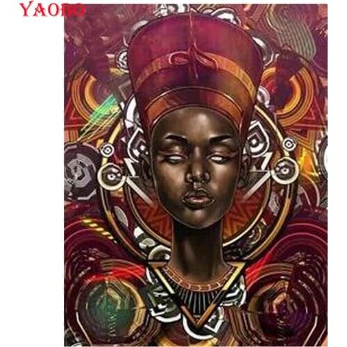 DIY Diamond Embroidery Egypt black woman 5d Full Square/Round Diamond Painting,Cross Stitch,Mosaic Resin Drill Home Decor
