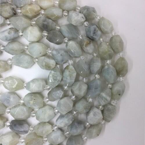 13x18mm Irregular Shape Quartz Moonstone Faceted Beads Natural Gemstone Jewelry Making Supplies Unique Wealth Health