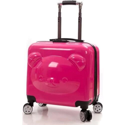 Cartoon anime 3D rolling luggage for boys and girls childrens bear trolley suitcase 18/20 inch men women travel box kids case