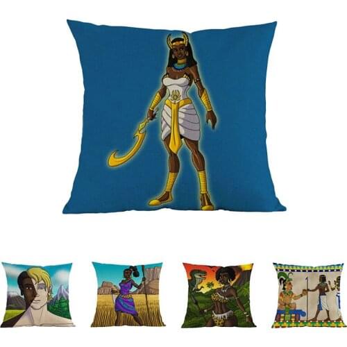 Cojines almofada Cartoon character High Quailty Pillow cover African style Decorative Pillows For Couch Cushion Cover