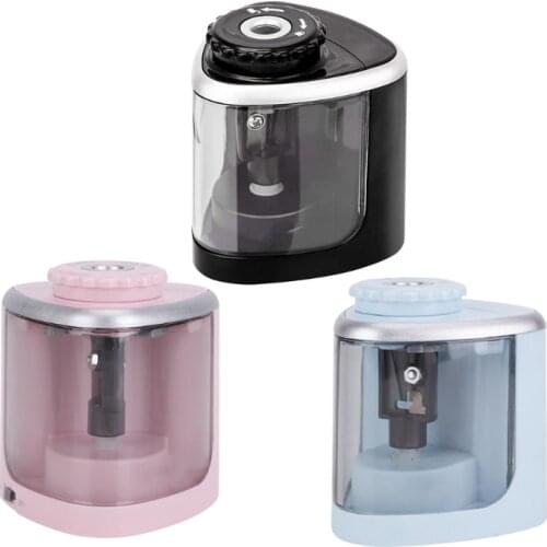 Electric Pencil Sharpener Press to Start Auto Stop Fit for Wooden Pencil (6-8mm)