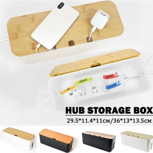 Cable Storage Box Power Strip Wire Case Dust Charger Socket Organizer Network Line Storage Bin Charger Wire Management