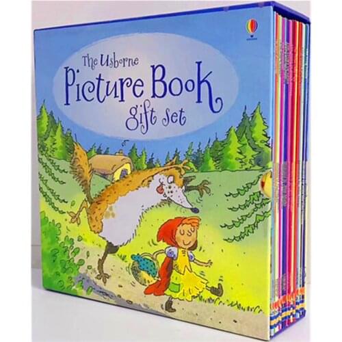20 books the Usborne Picture Book gift set early educational English Book Children Baby 1-6 years box packing fairy tale story