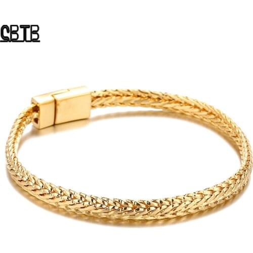 Cool Girl Bicycle Wristband Chain Gold and Rose Gold Womens Buddha Bracelet Fashion Simple Unisex Jewelry Gift Wholesale