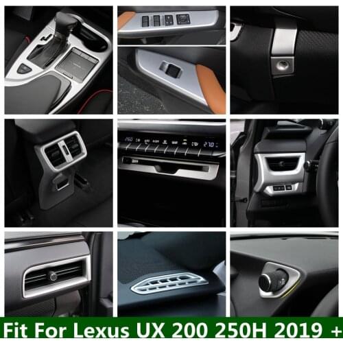 Matte Interior Refit Kit Dashboard Air AC / Door Handle Bowl / Gear Box / CD Cover Trim For Lexus UX 200 250H 2019 2020 2021