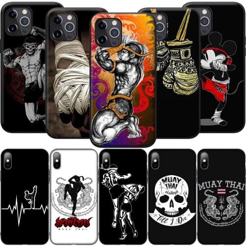 GX146 Muay Thai Fight Boxing Silicone Soft Case for iPhone 12 Mini 11 Pro XS Max XR X 8 7 6 6S Plus 5 5S SE 2020