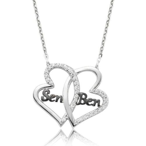 Sterling silver Heart I Lady Necklace