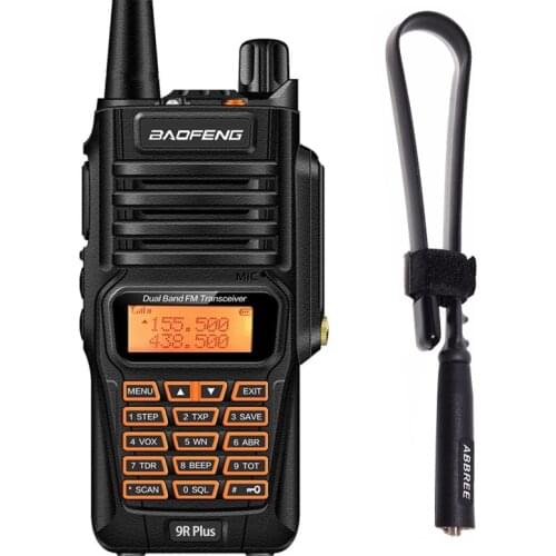BAOFENG UV-9R Plus 10W Powerful IP68 Waterproof Portable Walkie Talkie Two Way Radio with Tactical Antenna