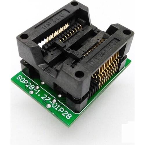 SOP18 SOIC18 SO18 to DIP18 Programming adapter pin Pitch 1.27mm IC Body Width 7.5mm 300mil IC Test Socket open top ZIF adapter
