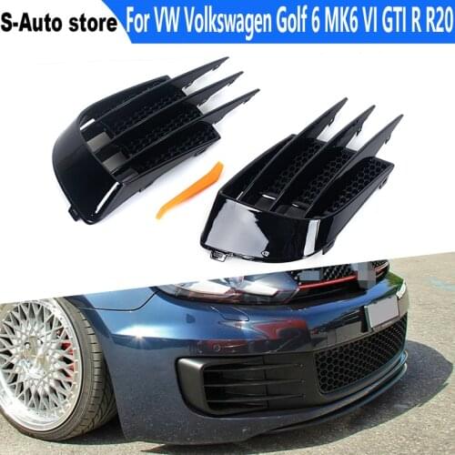 ABS Fog Lamps Shade Car Front Fog Light Hoods Eyebrow Eye Wind Knife Cover Trim For VW Volkswagen Golf 6 MK6 VI GTI R R20