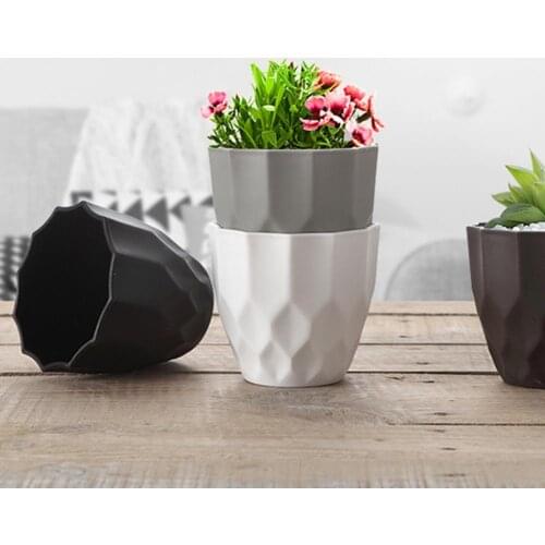 Bonsai Planter Garden Planter Pots Decorative Small Lightweight Frosted Plastic Flower Pot Round Bottom Small Planter