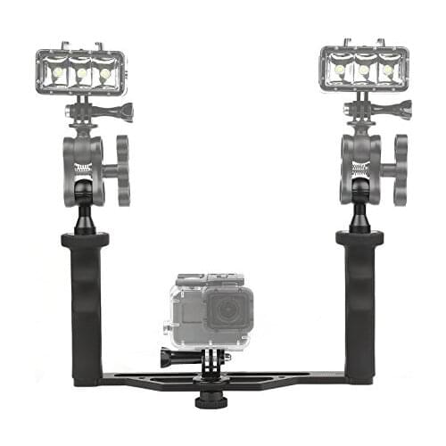 Aluminium Alloy Handheld Stabilizer Tray Handle Grip for GoPro 6/5/4/3+/3 SJCAM and All LED Video Light Camera Camcorder with