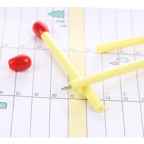 1pc Novelty Matchstick Style Ballpoint Pen Joke School Supplies Match Shape Pens Stationery