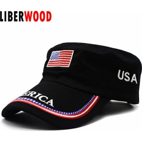 Make America Great Again No. 46 President Donald Trump Re-Election 2020 cap with USA Flag hat Adjustable Baseball Hat cotton