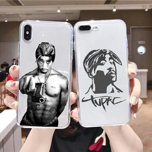 Tupac 2pac Twopac Rapper Phone Case For Huawei P Mate P10 P20 P30 P40 10 20 Smart Z Pro Lite 2019 transparent 3D waterproof