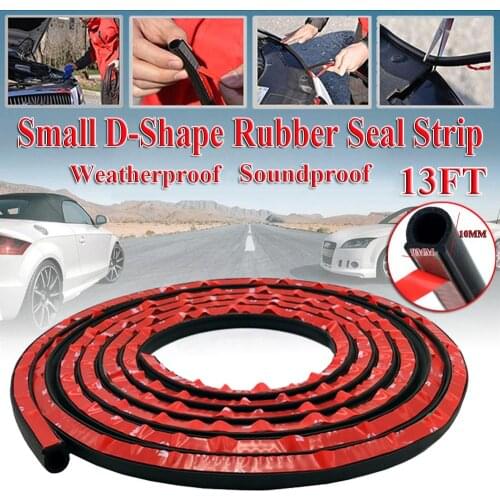 4M 13ft D-Shape Rubber Weather Seal Hollow Car Door Strip Weatherstrip Universal 1x 4M Small D-shape Car Rubber Strip