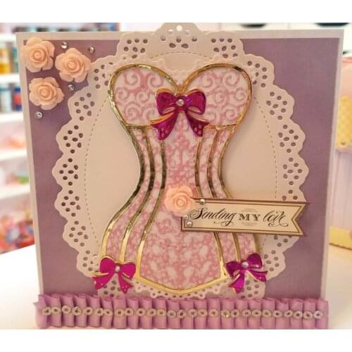 ZFPARTY Large Size Cute Corset Metal Cutting Dies Stencils for DIY Scrapbooking/photo album Decorative Embossing DIY Paper Cards